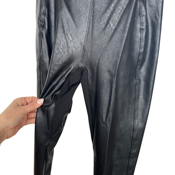 Honeylove Women's Black Just Like Leather Ankle Slit Legging, Size XS, EUC - Picture 7 of 9